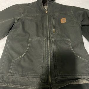 carhartt jacket green really good condition size 10/12